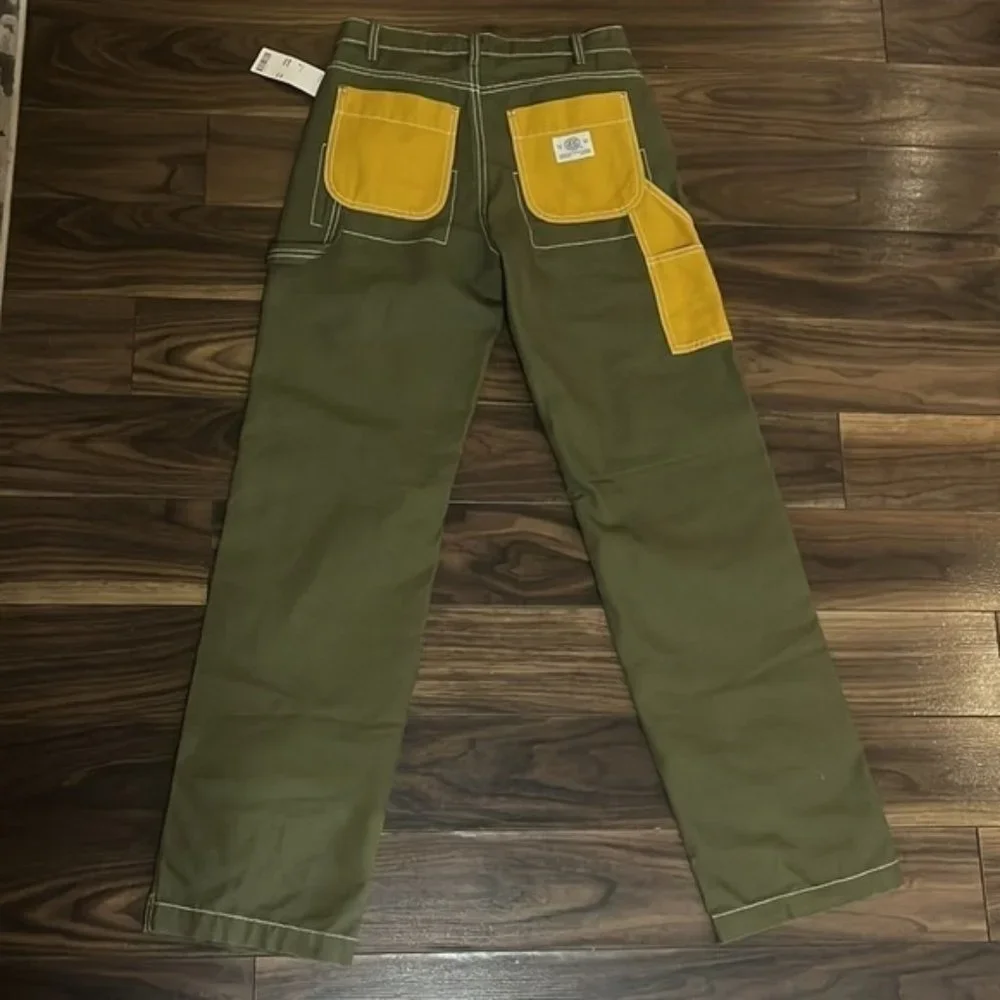 URBAN OUTFITTERS | NWT ๐ท๏ธ BDG cargo Canvas Carpenter Pant green yellow sz 25 - Picture 7 of 8